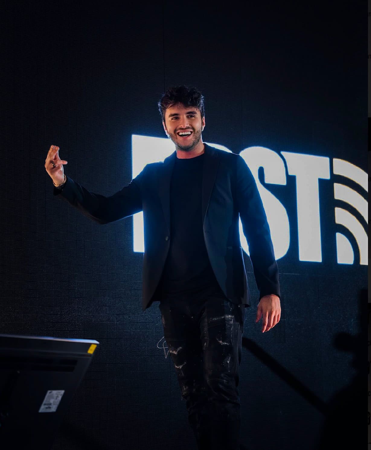 On stage